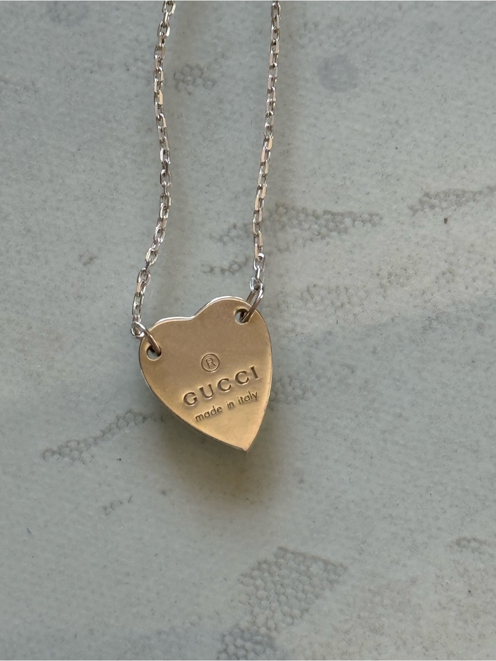Gucci Heart Pendant Bracelet in Silver